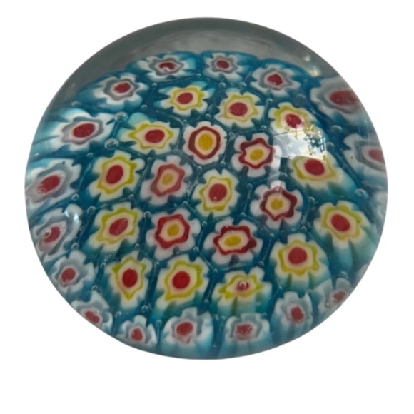 🥳 $5 Bundle Item VINTAGE Art Glass Paperweight Millefiori Small Globe MCM - Picture 1 of 8